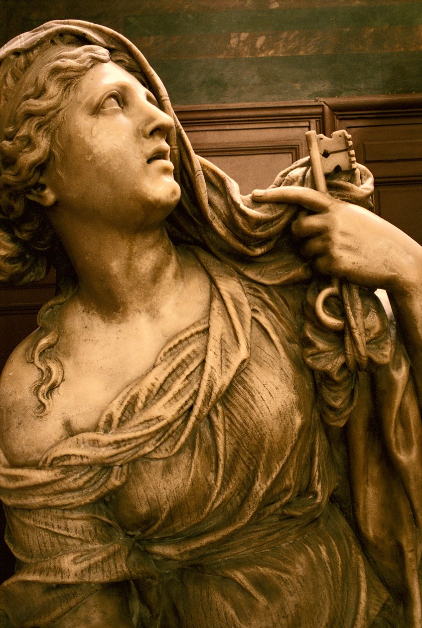 Jean-Baptiste Colbert de Torcy之墓1619-83 Fidelity寓言人物的细节，c.1685-87大理石也参见248118和248120 作者 安托万·考耶索