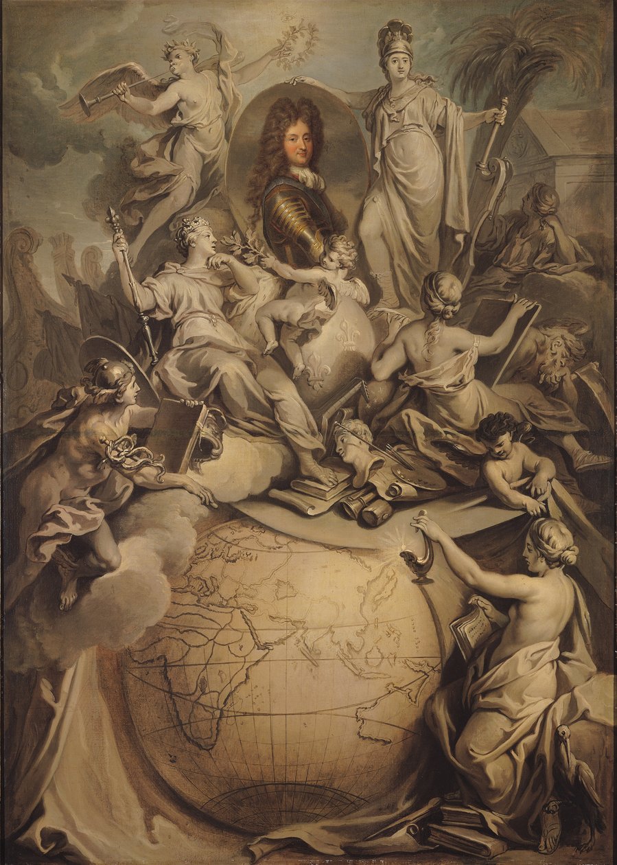 菲利普二世的寓言（1674-1723）奥尔良公爵，1718年 作者 安托万·迪厄（Antoine Dieu）