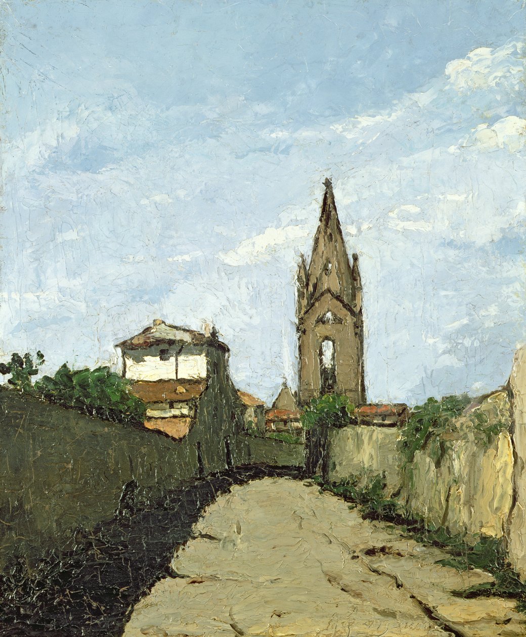 村庄教会，c.1866-70 作者 安托万·财富·马里恩