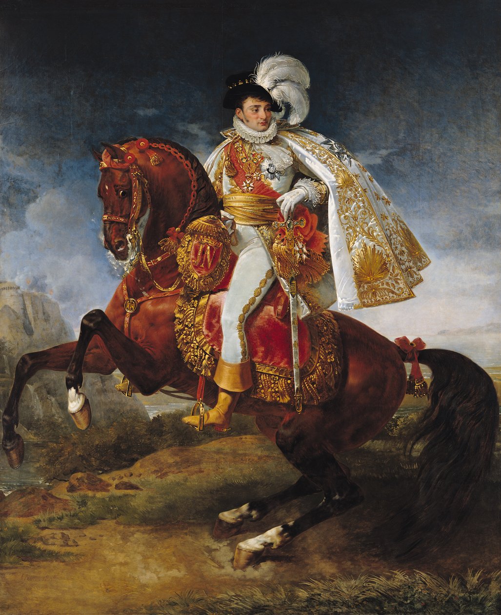 Jerome Bonaparte（1784-1860）1808的马术肖像 作者 安东尼·让·格罗斯