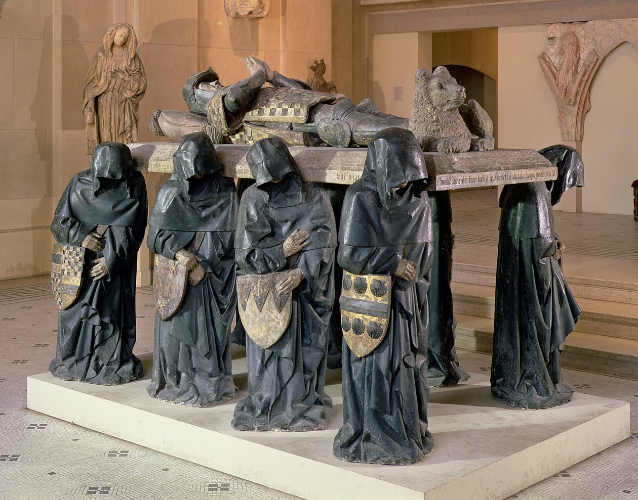 来自Citeaux Abbey的Philippe Pot墓（1428-94），c.1480-83（多彩石）（另见208694） 作者 Antoine Le Moiturier