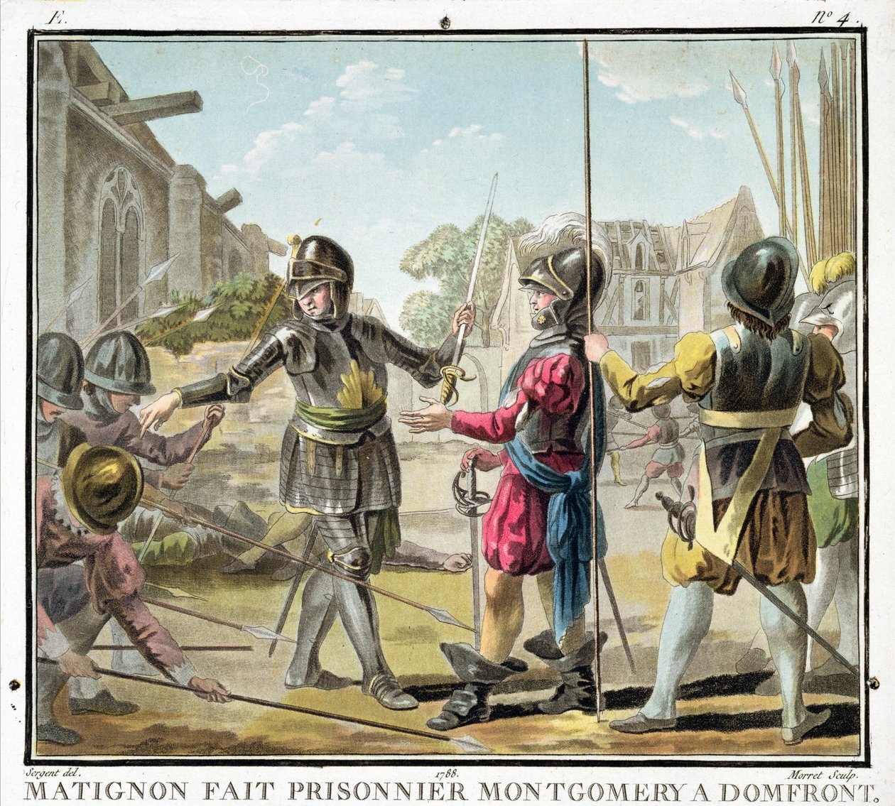 Jacques il Goyon，Matignon之王，蒙特哥梅里扮演一个Domfront囚犯，由Jean Baptiste Morret（1790  -  1820年）雕刻，1788年 作者 安托万·路易斯·弗朗索瓦·瑟金特·玛索