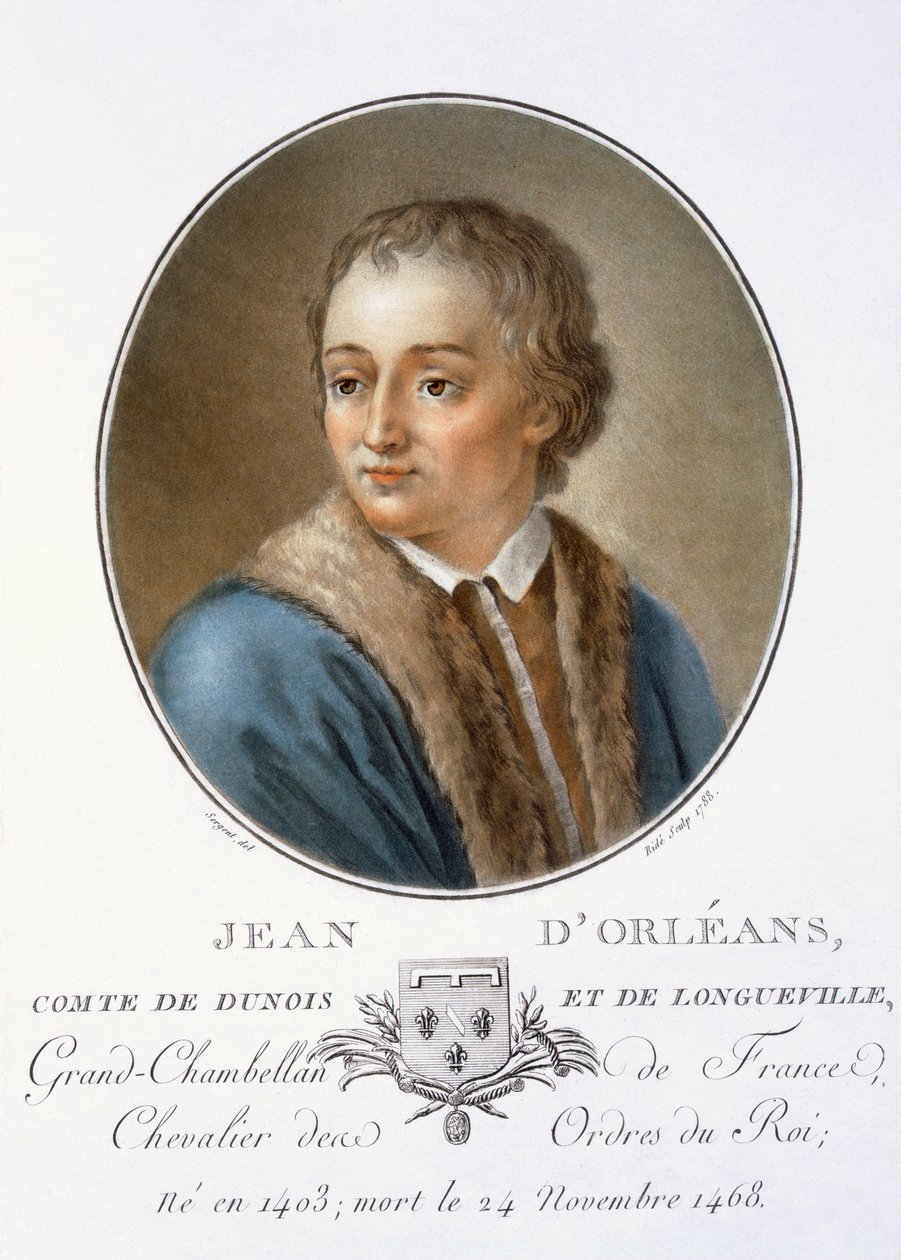 Jean d&39;Orleans，来自伟大的男人肖像，杰出的女性，以及法国的难忘主题，严肃和印刷的颜色，由Pierre Blin出版，1786-92，巴黎（彩色版画） 作者 安托万·路易斯·弗朗索瓦·瑟金特·玛索