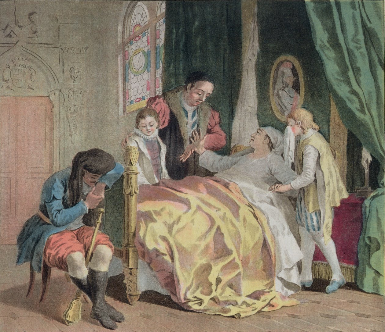 Jean V，布列塔尼公爵（1389-1442），为他的孩子照顾Olivier Clisson，1788年 作者 安托万·路易斯·弗朗索瓦·瑟金特·玛索