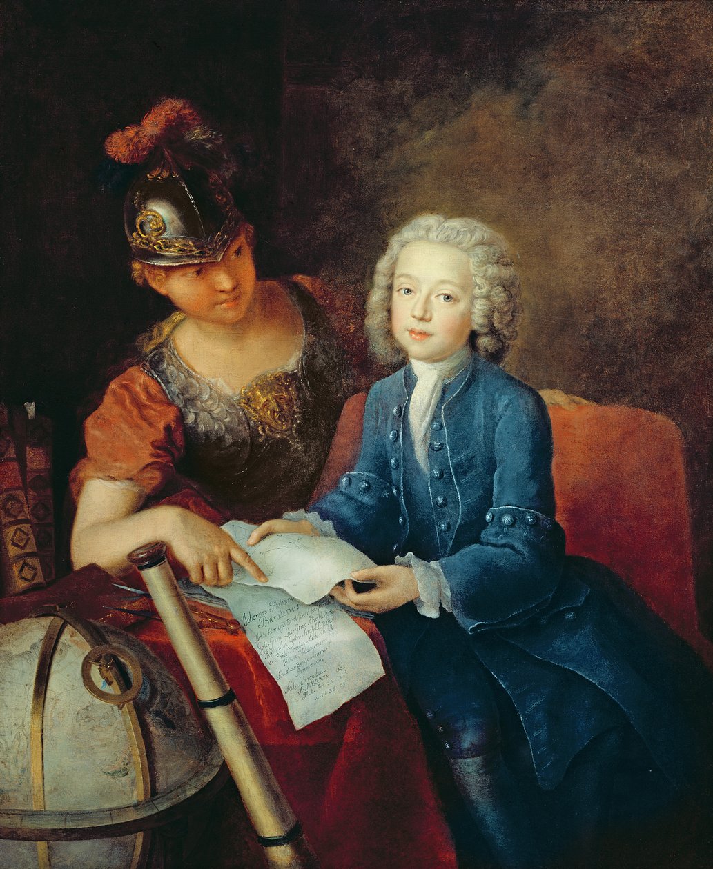 Jean-Philippe Baratier（1721-40）于1735年提交给密涅瓦 作者 安托万·佩斯内