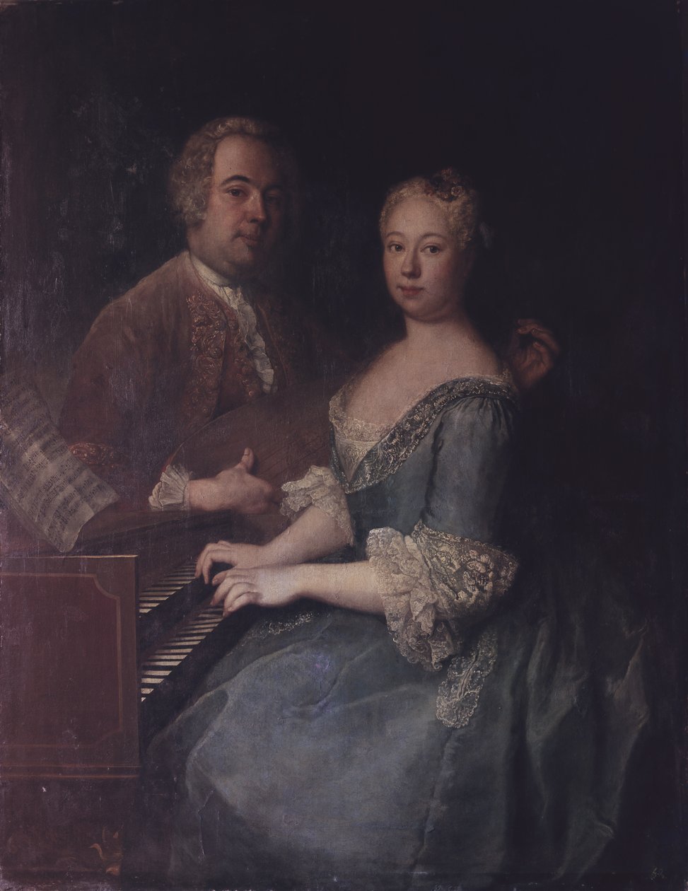 Karl-Heinrich Graun和他的妻子Anna-Louise，1735年 作者 安托万·佩斯内