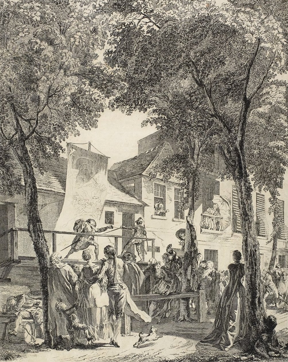 大道上的游行，1760年 作者 安东尼·让·杜克洛斯（Antoine Jean Duclos）