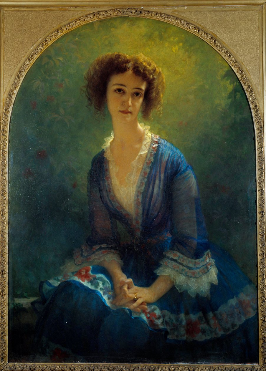 Eugene Pastre伯爵夫人，即Celine de Beaulaincourt(1825-1900)的肖像 画家：Ernest Hebert(1817-1908) 1851年 太阳。1,16x0,84米 巴黎，赫伯特博物馆 作者 安东尼·奥古斯特·欧内斯特·赫伯特或赫伯特