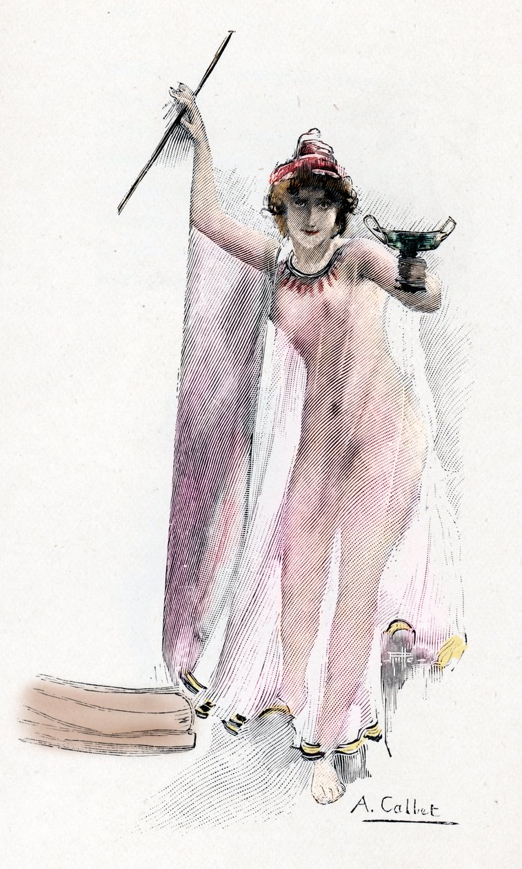 霍梅尔的奥德赛"女巫西尔塞》（Circe la magicienne）插图，安托万-卡尔贝（1860-1944 年）为希腊诗人霍梅尔的作品《奥德赛》（荷马的《奥德赛》）绘制，1897 年 私人收藏 作者 安托万·卡尔贝
