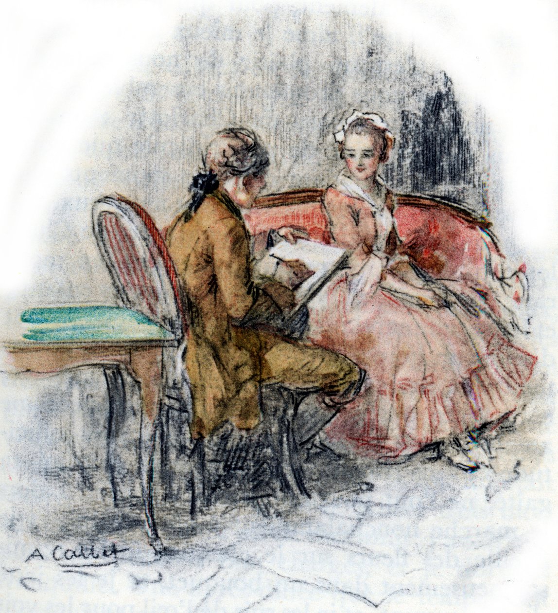 Werther drawing Charlotte  作者 安托万·卡尔贝