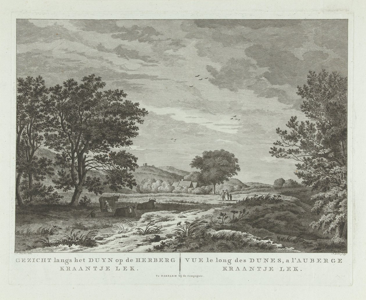 沙丘景观与徒步旅行家庭
沿沙丘眺望 Kraantje Lek 旅馆/Vue le long des dunes, a l