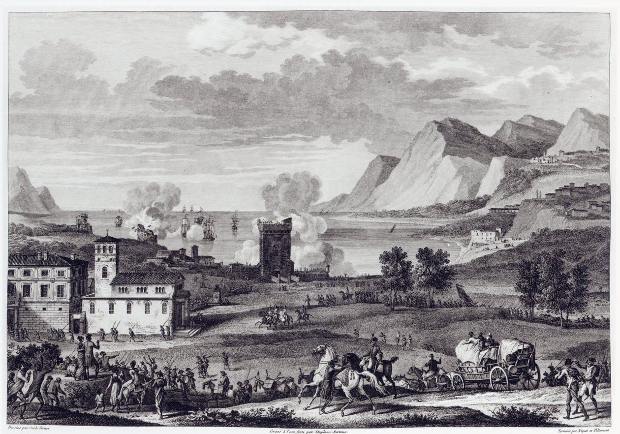 拯救科西嘉，1796年10月20日，由Jean Duplessi-Bertaux（1747-1819）刻 作者 安东尼·查尔斯·贺拉斯·韦尔内