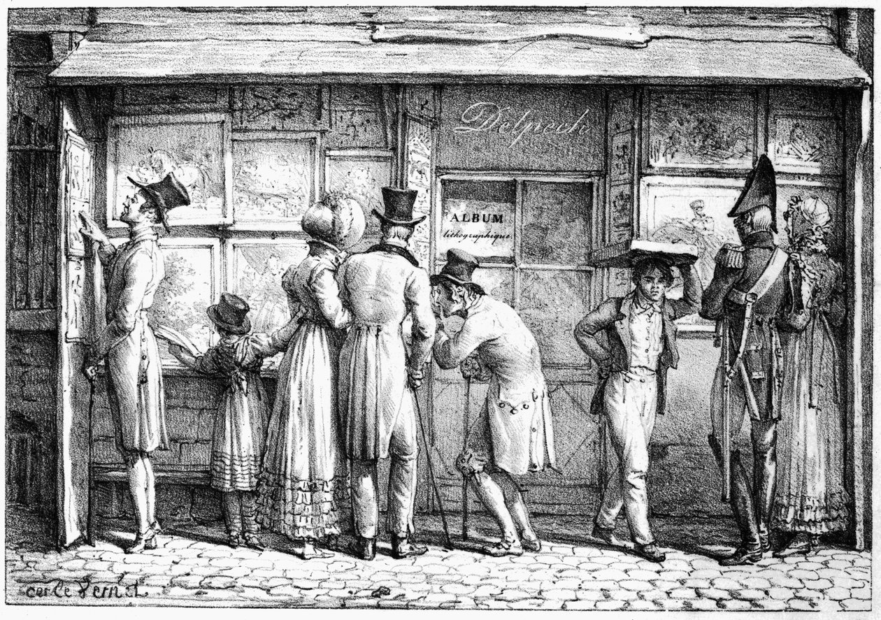 Delpech的平版印刷店，第1818页 作者 安东尼·查尔斯·贺拉斯·韦尔内