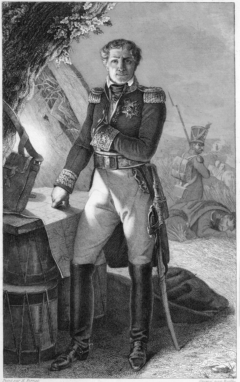 Laurent de Gouvion Saint-Cyr（1764-1830），Marquis de Gouvion和法国元帅的肖像 作者 安东尼·查尔斯·贺拉斯·韦尔内