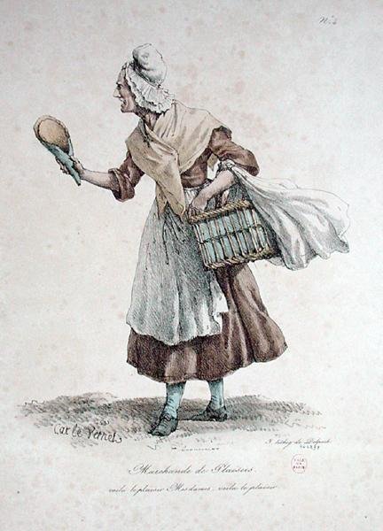 来自The Cries of Paris系列的4号糕点卖家，由Francois Seraphin Delpech雕刻（1778-1825） 作者 安东尼·查尔斯·贺拉斯·韦尔内