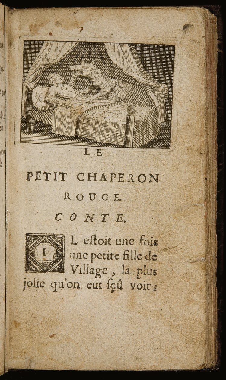 巴黎查尔斯·佩罗（Charles Perrault）的《故事的红衣帽》，摘自《过去的故事或传说与道德》，页面：克劳德·巴宾（Claude Barbin），1697年 作者 安托万·克鲁兹埃（Antoine Clouzier）