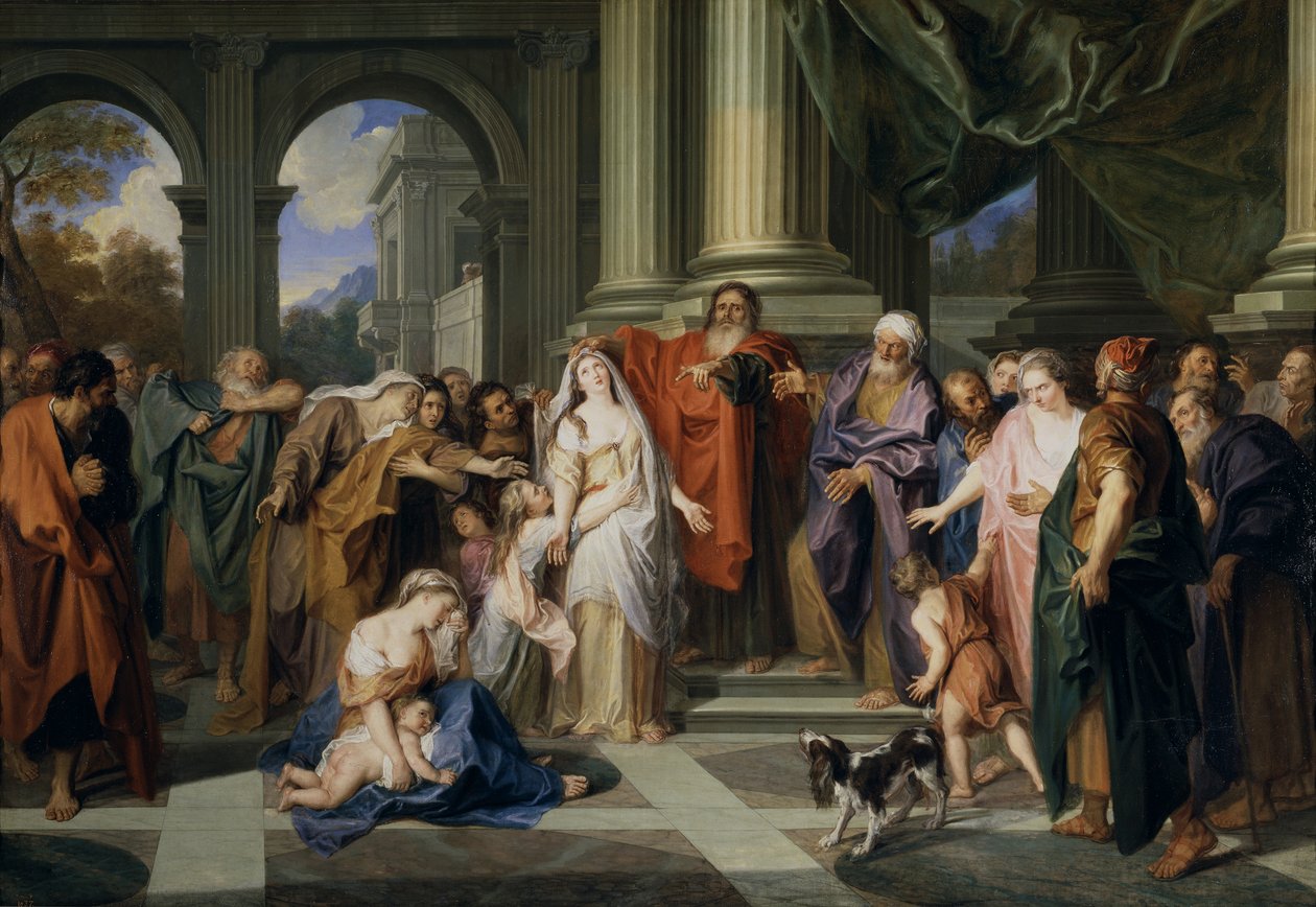 苏珊娜（Susannah）被指控犯有通奸罪，1695-1696年 作者 安托万·科佩尔
