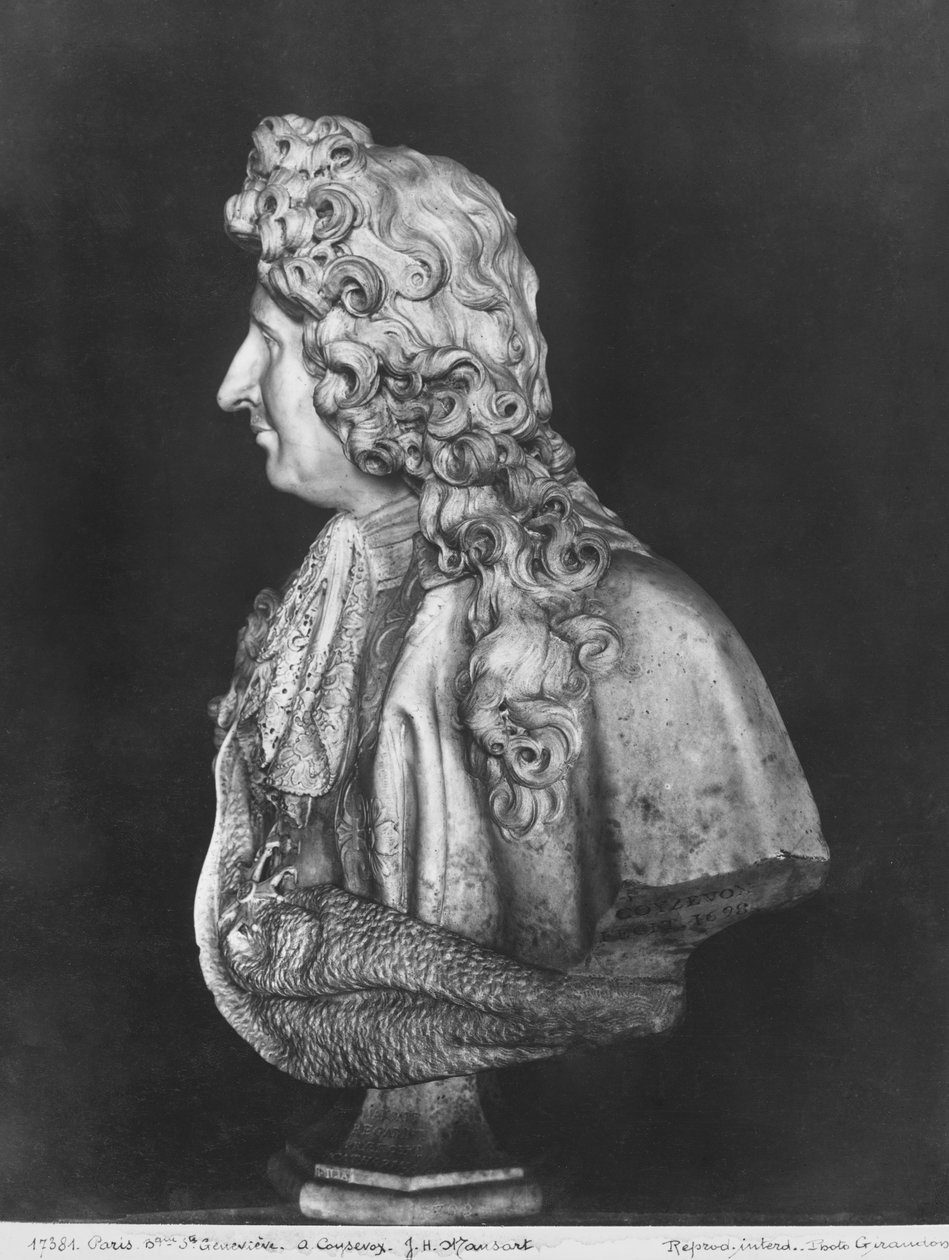 Jules Hardouin Mansart的半身像，1698年（大理石） 作者 安托万·考耶索
