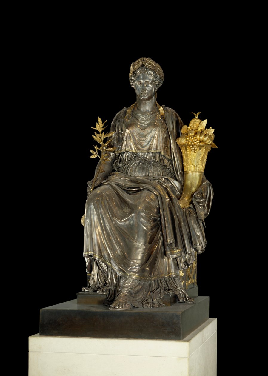 La Paix 安托万-德尼-肖戴（1763-1810）和路易斯-让-巴蒂斯特-谢雷（1760-1832）的银质和铜质雕塑，出自杜伊勒里宫的和平沙龙。巴黎，卢浮宫博物馆。 作者 安托万·丹尼斯·肖代