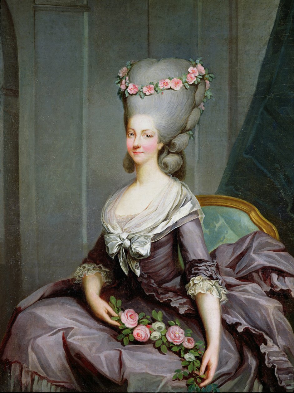 萨里·卡里尼亚（Marie-Therese de Savoie-Carignan）（1749-92）兰伯尔公主（布面油画） 作者 安托万·弗朗索瓦·安妮