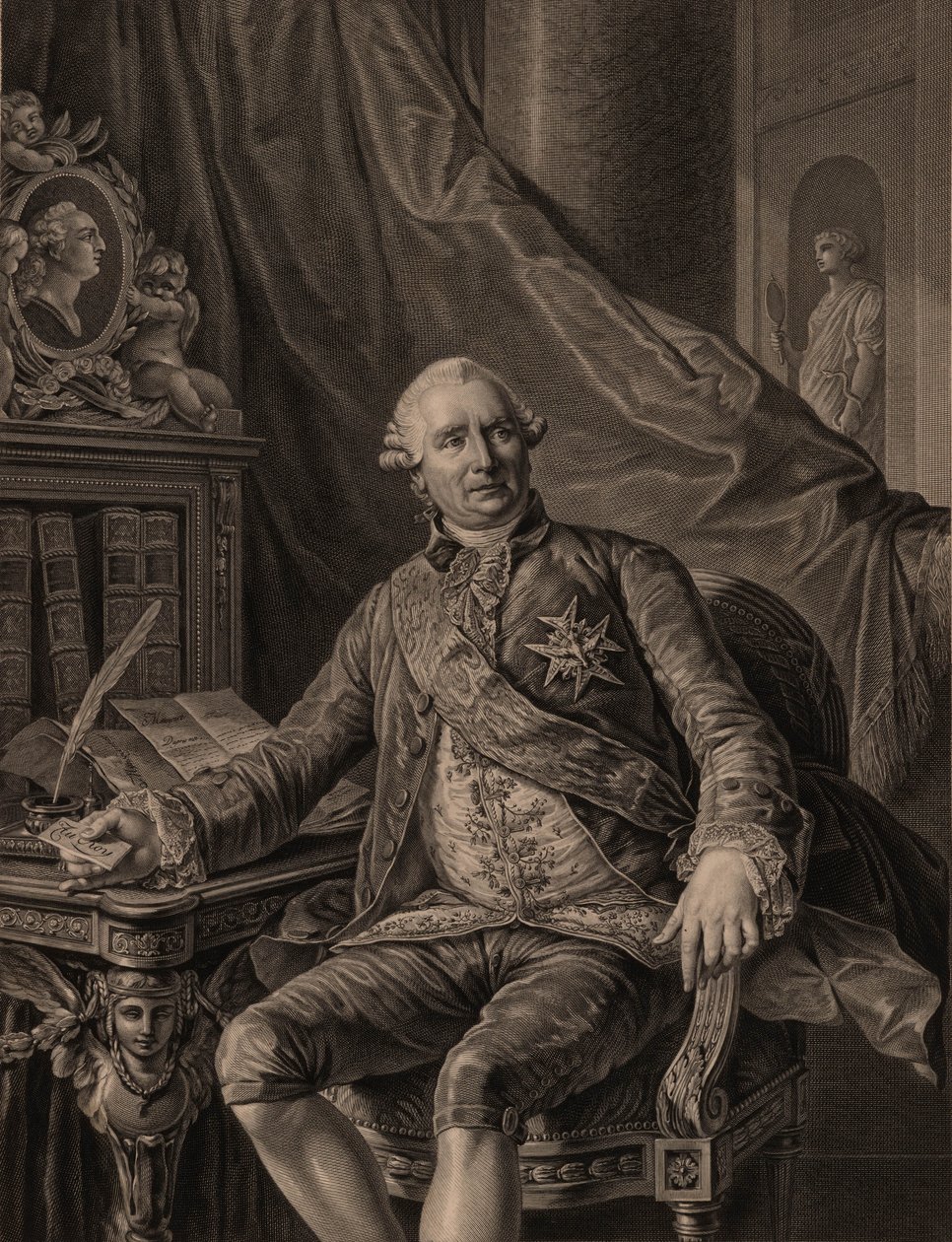 查尔斯·格拉维耶（Charles Gravier），Vergennes伯爵（1717-1787），1774年。 作者 安托万·弗朗索瓦·安妮