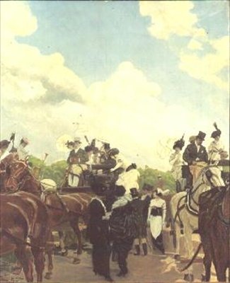 1906年Longchamps的参赛者 作者 安托万·纪尧姆·米纳茨（Antoine Guillaume Minartz）