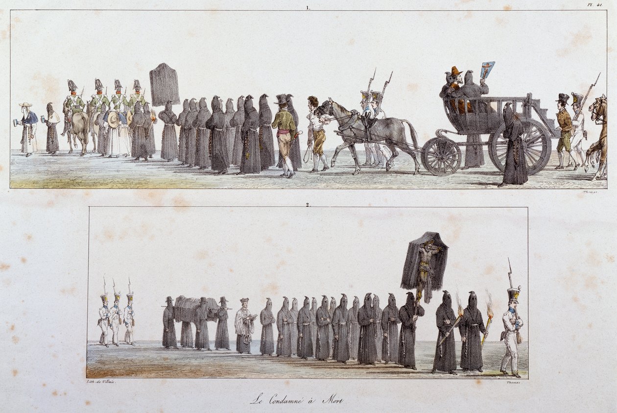 被安托万-让-巴蒂斯特-托马斯（1791-1834）判处死刑，水彩画 作者 安托万·让·巴蒂斯特·托马斯