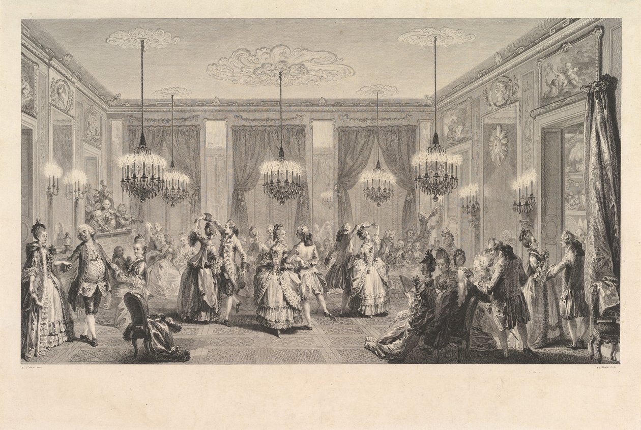 帕雷舞会，1774年。 作者 安东尼·让·杜克洛斯（Antoine Jean Duclos）