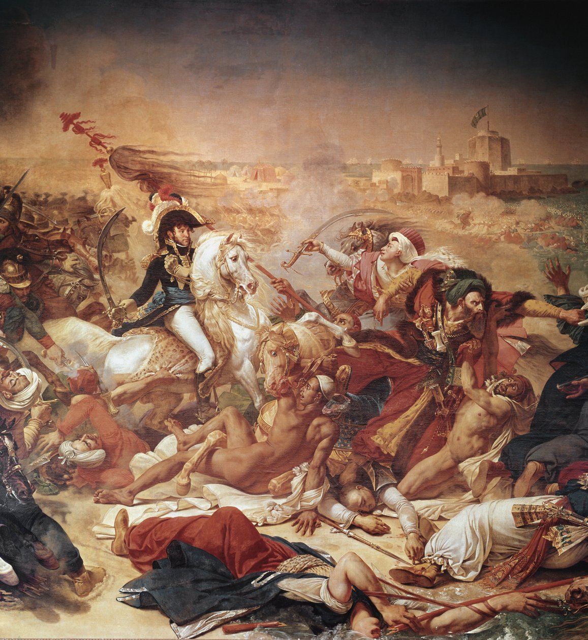 阿布基尔之战，穆拉特将军与奥斯曼军队作战，细节（1806 年，布面油画） 作者 安东尼·让·格罗斯