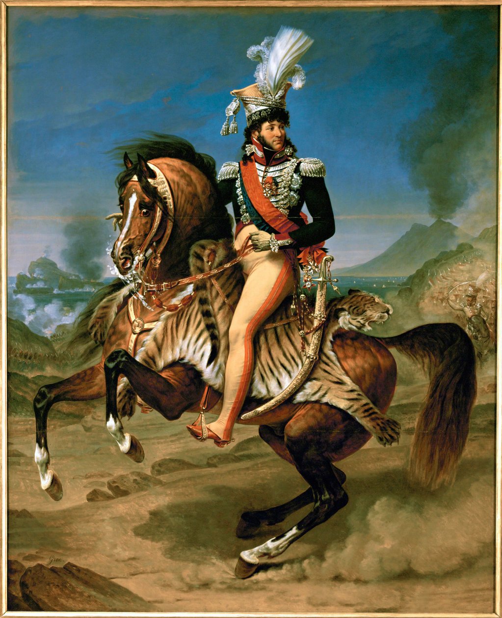 那不勒斯国王约阿希姆-缪拉（Joachim Murat），法兰西大公，骑马... 作者 安东尼·让·格罗斯