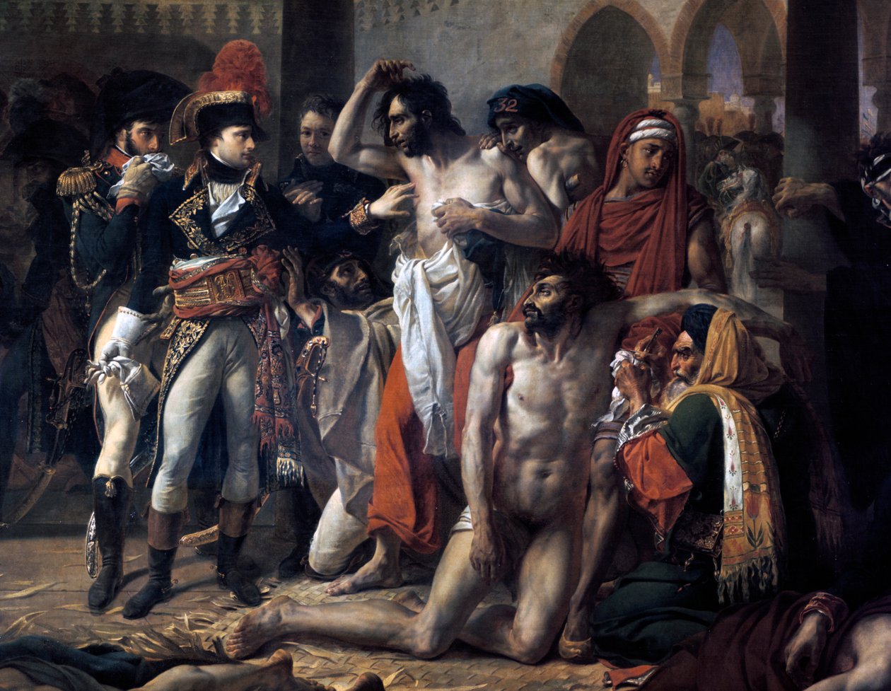 拿破仑·波拿巴（Napoleon Bonaparte），1804年3月11日，参观雅法的瘟疫袭击。 作者 安东尼·让·格罗斯