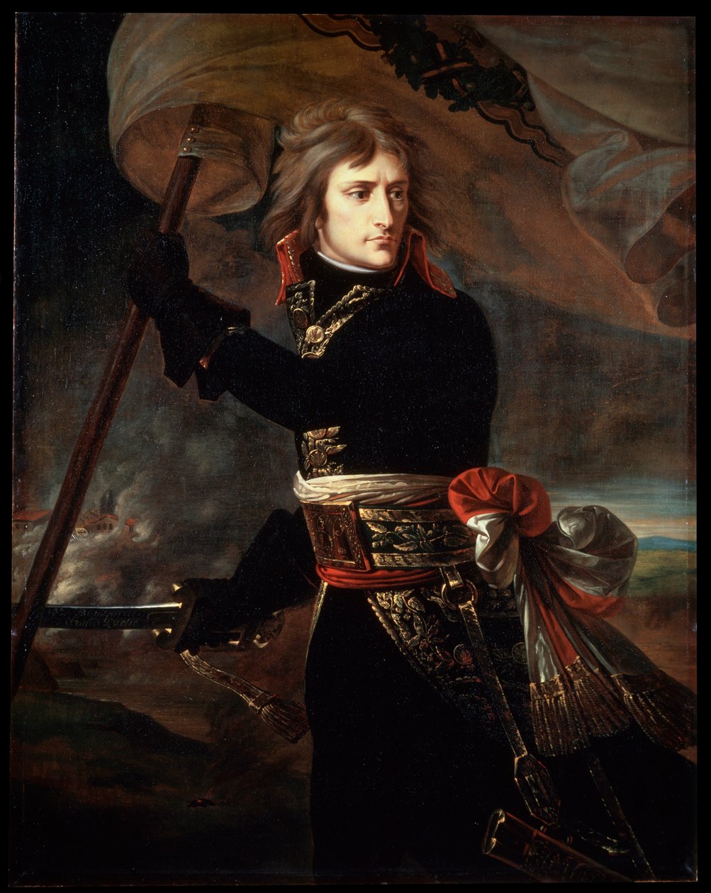 拿破仑·波拿巴（Napoleon Bonaparte），1797年在Arcole桥上。 作者 安东尼·让·格罗斯