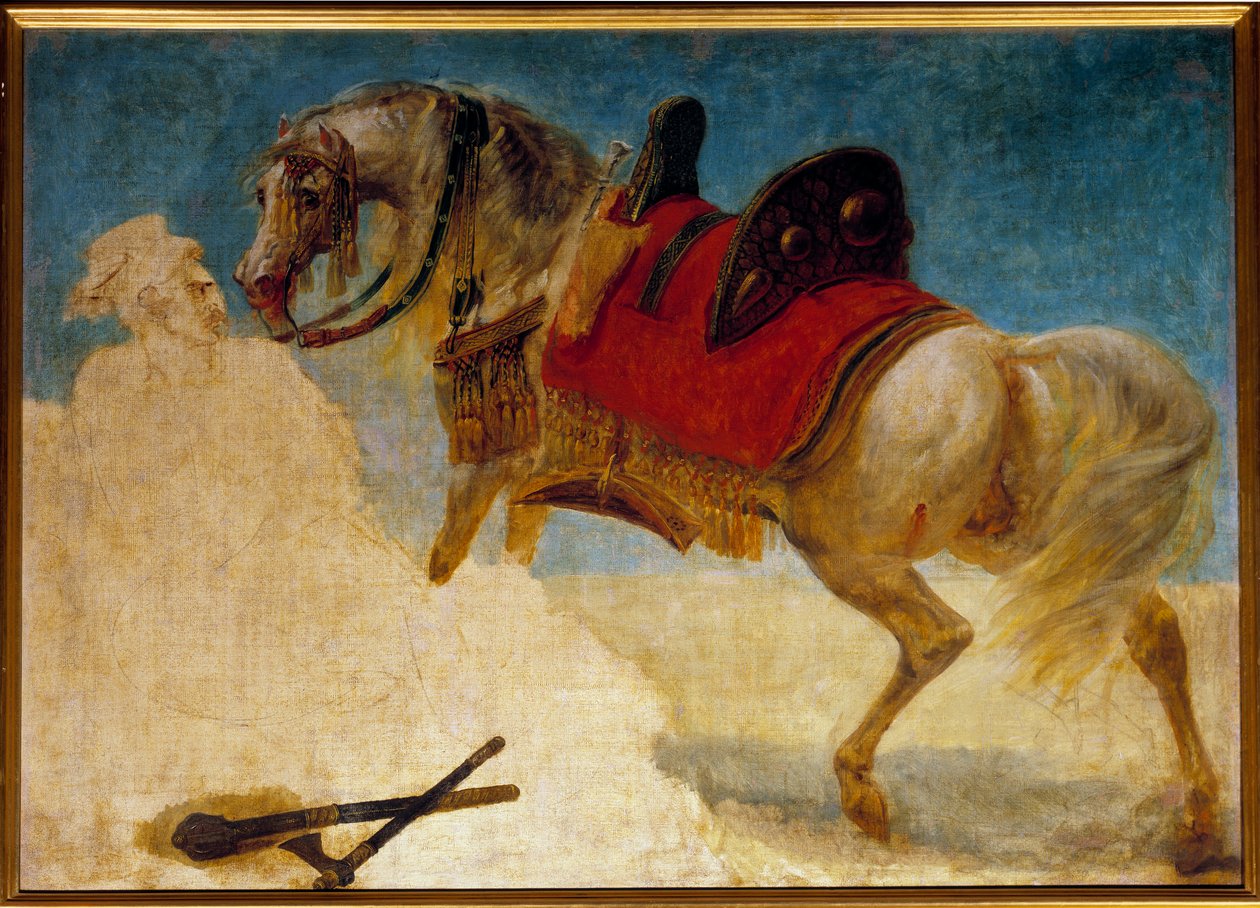 马具研究 Antoine Jean Gros (1771-1835) 19 世纪的绘画。 0,97x1,3 m 作者 安东尼·让·格罗斯