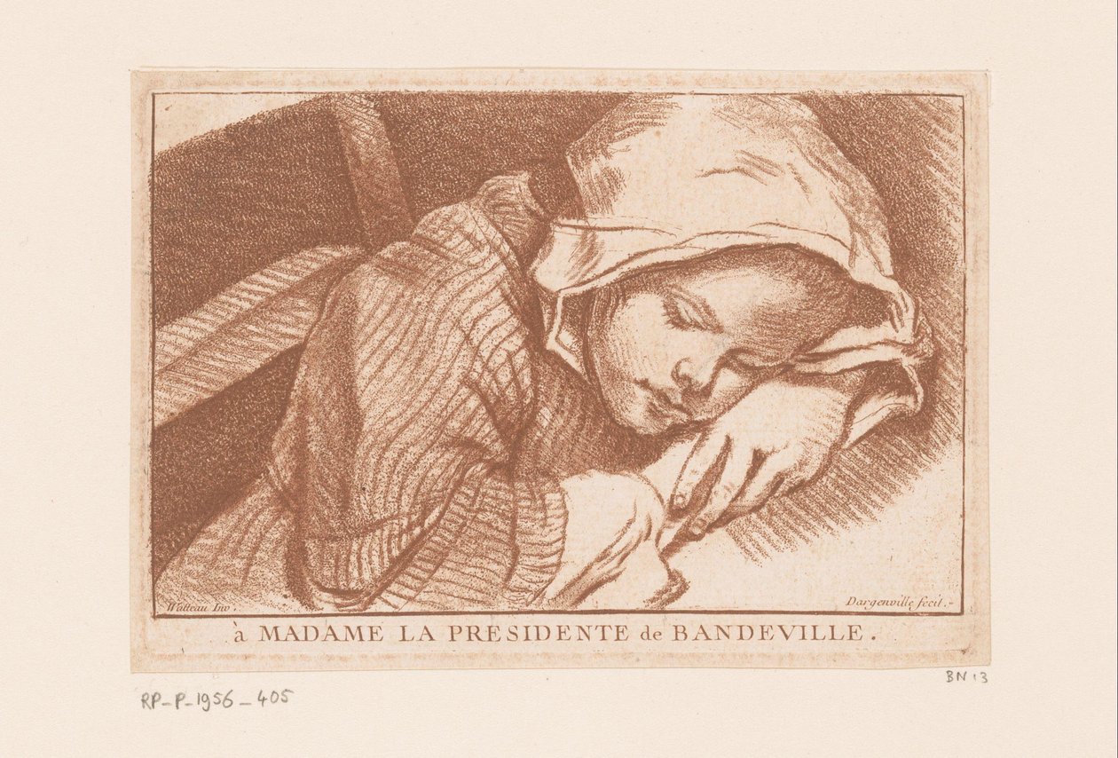 睡觉的女孩 作者 Antoine Joseph Dezallier d'Argenville