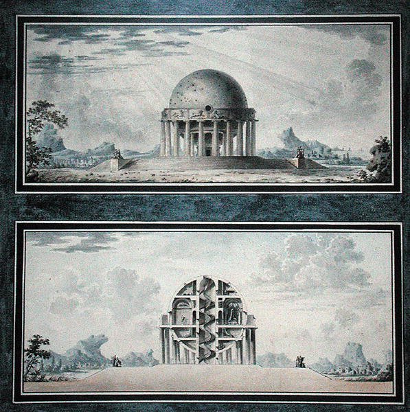 设计用于世界公民的房子，1783年（纸上的wc）（细节）（另见195241-195242,196725-196726） 作者 安托万·洛朗（Antoine Laurent）托马斯·沃多耶（Thomas Vaudoyer）