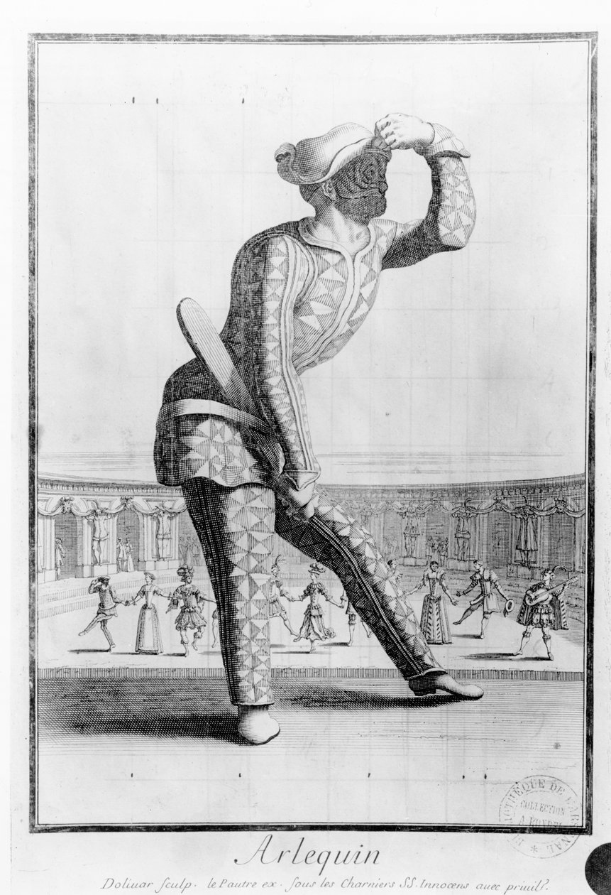 Harlequin，由Juan Dolivar雕刻（1641-92） 作者 安东尼·勒·帕特雷