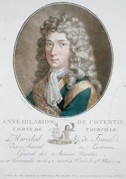 Anne-Hilarion de Cotentin (1642-1701) Tourville伯爵 作者 安托万·路易斯·弗朗索瓦·瑟金特·玛索
