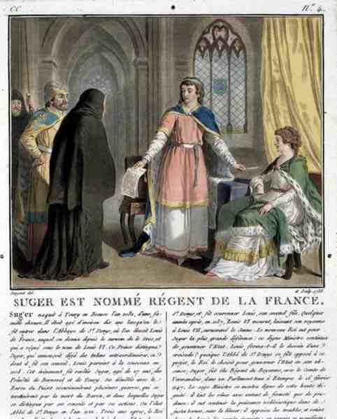 Abbot Suger（1082-1152）被命名为法国摄政王，1788年 作者 安托万·路易斯·弗朗索瓦·瑟金特·玛索
