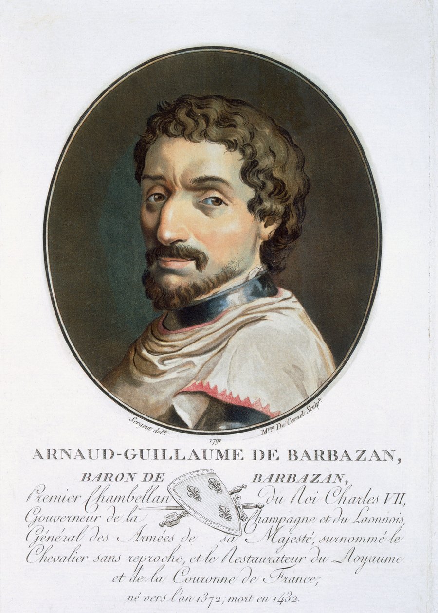Arnaud-Guillaume，Baron Barbazan，来自“伟大的男人，杰出女性的肖像，以及法国令人难忘的主题，严肃而印刷的色彩”，由巴黎的1786-92号Pierre Blin出版（colo 作者 安托万·路易斯·弗朗索瓦·瑟金特·玛索