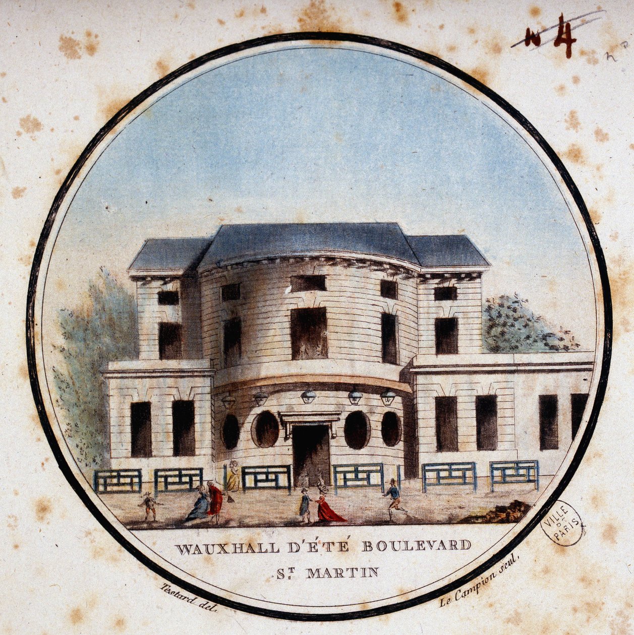 Halle aux calves, boulevard Saint Martin.在巴黎主要建筑的prittoresque视图中，由Sergeant创作的 作者 安托万·路易斯·弗朗索瓦·瑟金特·玛索