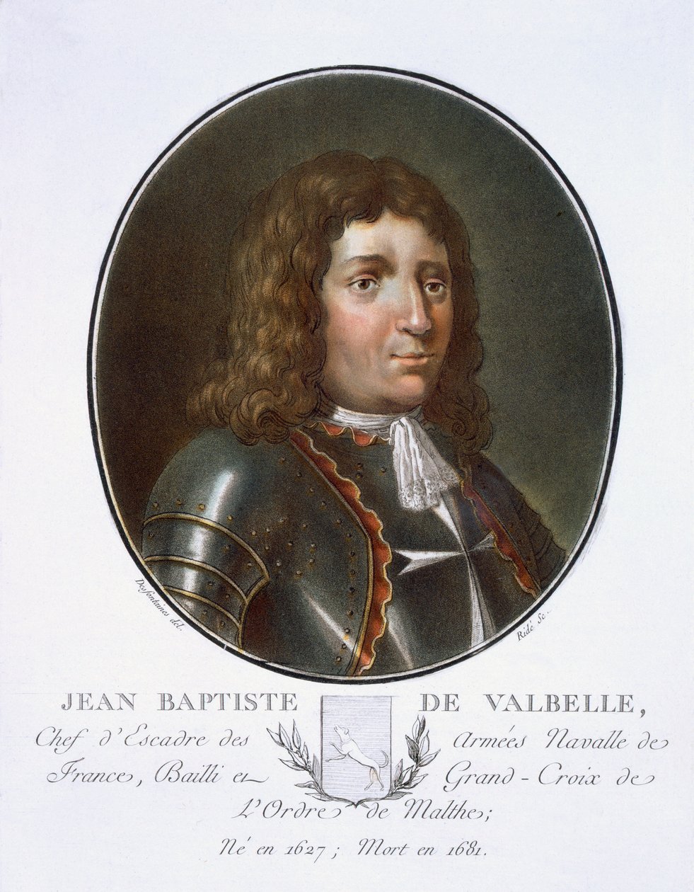 Jean Baptiste de Valbelle，来自伟大的男人肖像，杰出的女性，以及法国的难忘主题，严肃和印刷的色彩，由Pierre Blin出版，1786-92，巴黎（color engravi 作者 安托万·路易斯·弗朗索瓦·瑟金特·玛索