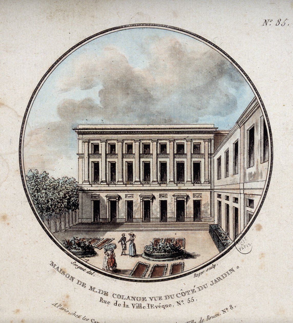 Maison de M. de Colange，从花园 (rue Ville-l