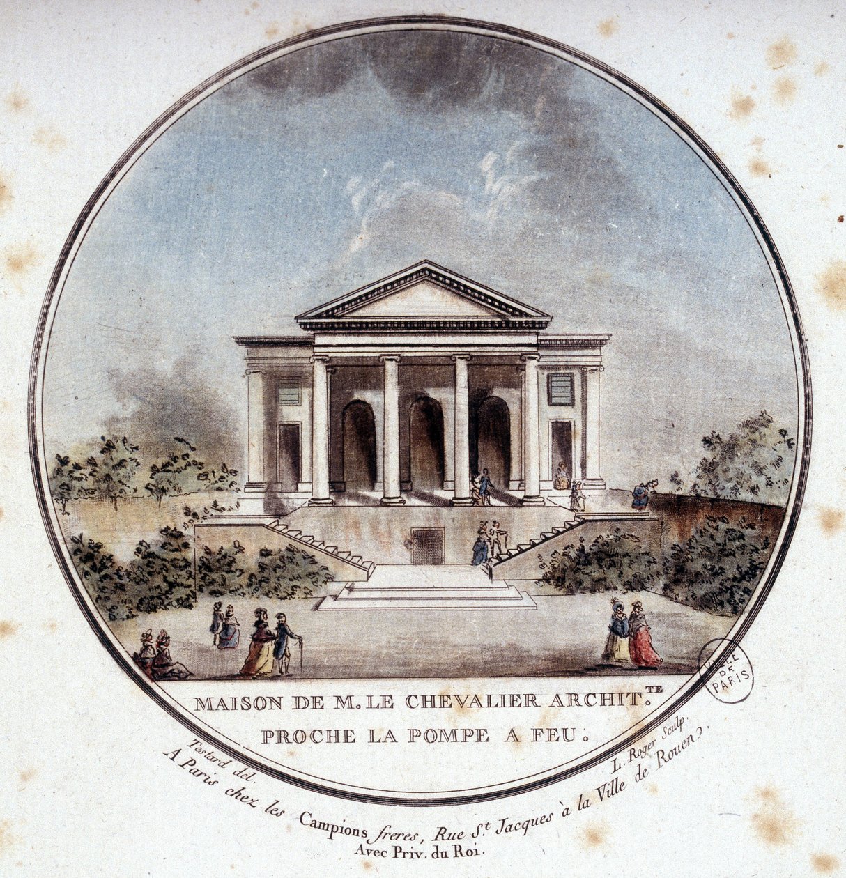 Monsieur le Chevalier 之家，建筑师，巴黎。 中士在巴黎主要建筑的美丽景色中 作者 安托万·路易斯·弗朗索瓦·瑟金特·玛索