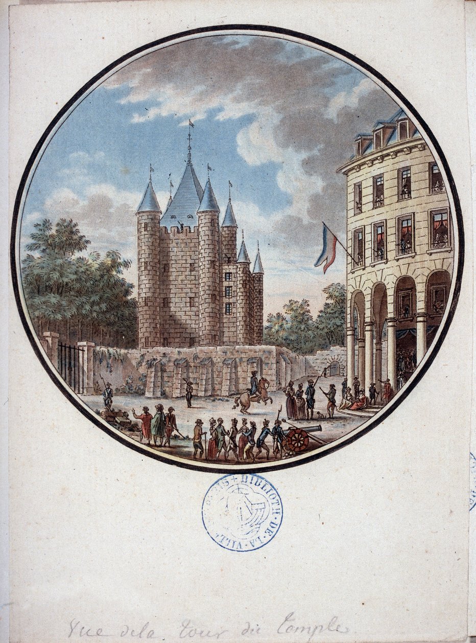 Paris, view of the Temple Tower - in “” Picturesque views of the main buildings of Paris”” by Sergeant 作者 安托万·路易斯·弗朗索瓦·瑟金特·玛索