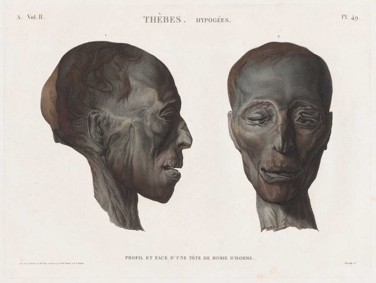 埃及描述：底比斯。Hypogees 卷 II，Pl.49 作者 安托万·马克西姆·蒙萨尔迪