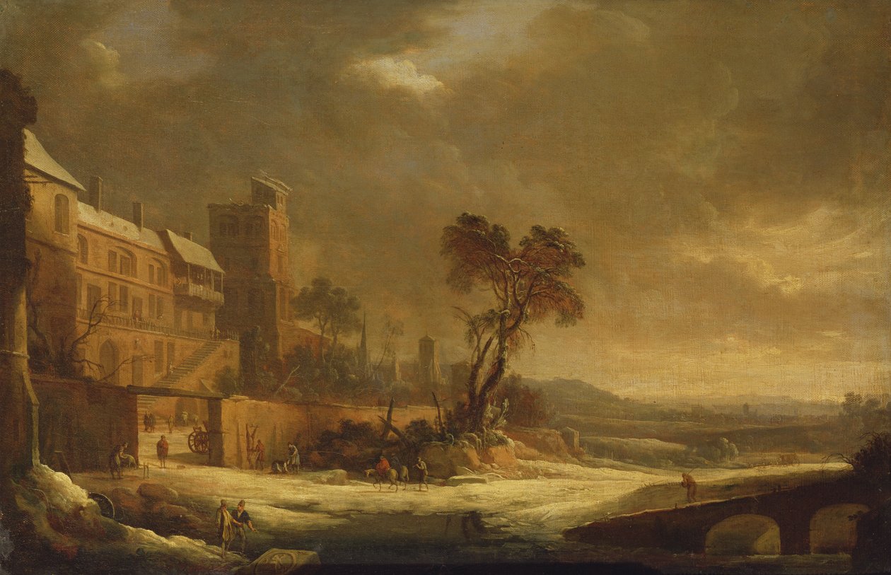 一月份，雪效应，1699年 作者 小安东尼·皮埃尔（Antoine Pierre）