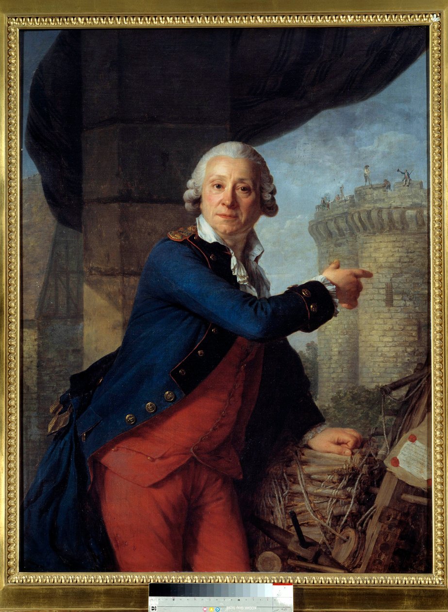 Jean Henri Masers 的肖像，Latude 骑士（1725-1805） 他指出巴士底狱堡垒被毁，他因企图攻击蓬巴杜夫人（Marquise de Pompadour）而被监禁。 Antoine Vestier (1740-1824) 的绘画 1 作者 安托万·维斯捷