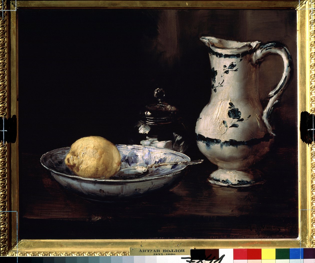 静物安托万-沃隆（1833-1900 年）的作品。布面油画，38 x 46 厘米。19 世纪法国艺术。莫斯科普希金美术博物馆。 作者 安托万·沃隆