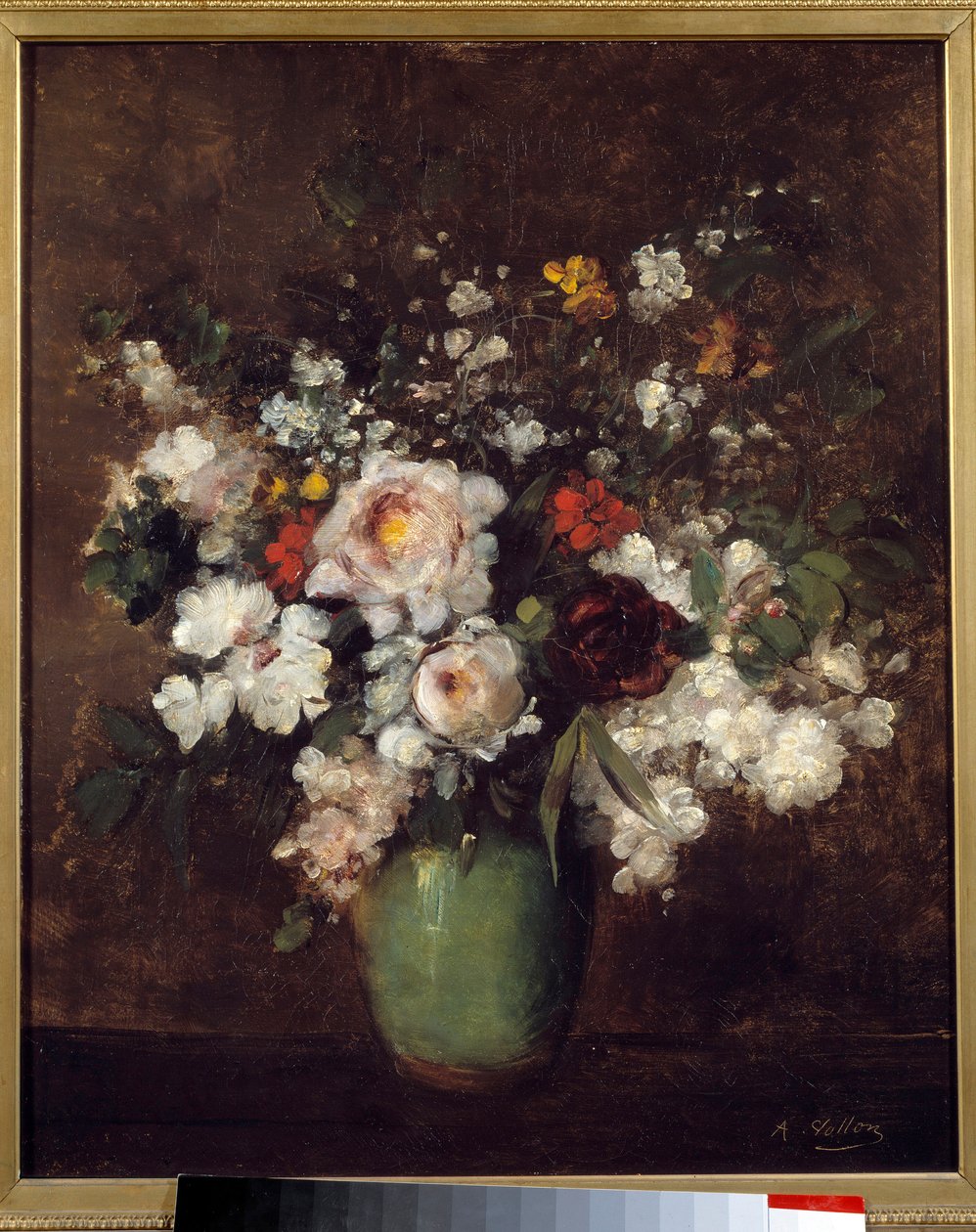 Antoine Vollon (1833-1900) 19 世纪里尔美术博物馆的花瓶 作者 安托万·沃隆