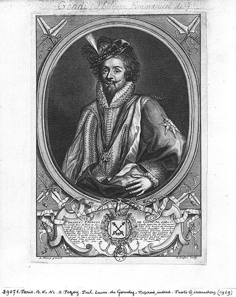 Philippe-Emmanuel de Gondi（1581-1662）Belle-Isle侯爵，由Claude Duflos雕刻（1665-1727） 作者 佩兹之后的安东尼
